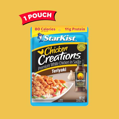Image of StarKist Chicken Creations Teriyaki, Single Serve Pouch, 2.6 oz (Pack of 8)