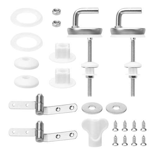 Bisagras de Repuesto de Acero Inoxidable para Asiento de Inodoro Bisagras para Asiento de Inodoro Kit de Fijación Accesorios de Bisagras universal para Asientos de Inodoro para Hoteles Oficinas