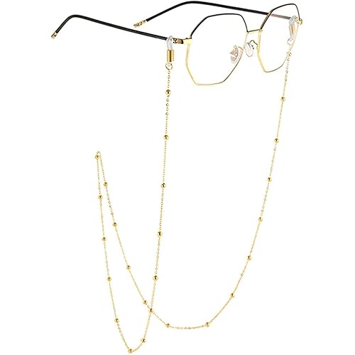 AllenCOCO Glasses Chain, Eyeglass Strap For Women Sunglasses - 14K Gold Eyeglasses Chain, Eye Glasses Holders Around Neck