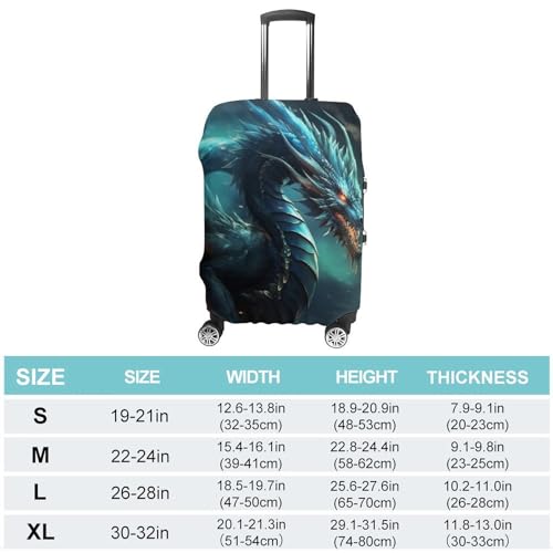 Travel Luggage Covers Dragon Luggage Covers Elastic Washable Luggage Protector Stretch Suitcase Cover Dust-Proof Suitcase Cover Baggage Protector for 19-32 Inch Luggage2