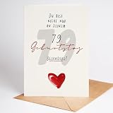 Lovely Cards - Geburtstagskarte 79 Frau Mann - Geschenk 79 Geburtstag Frau - Geburtstagskarten für Frauen 79.ter Geburtstag - Karte 79 Geburtstag - Glückwunschkarte (DIN-A6)