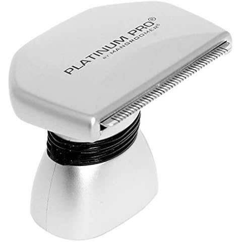 MANGROOMER - PLATINUM PRO New Back Hair Shaver Complete Attachment Head with Shock Absorber Neck and 1.8 Inch Blade Design! Cover