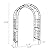 WISLAS 7FT Heavy Duty Steel Garden Arbor with Side Garden Trellis, Rust-Resistant Powder Coated Wedding Arch Archway for Backyard, Vine Plants & Outdoor Decor - Includes Ground Stakes & Easy Assembly