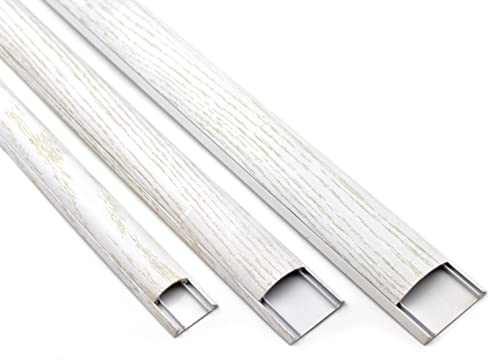 Protector de cable de metal para suelo aluminio Electriduct blanco 39" 3