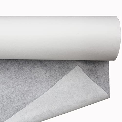 JPstraps - Entretela Termoadhesiva Fliselina Fusible de una Cara Interfaz No Tejida para Manualidades, Costura, Bricolaje, Patchwork, Reparación, Acolchado (Blanco, 100cm x 150cm)