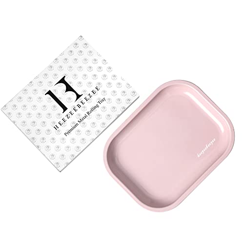 Cute Small Mini Pink Rolling Tray, Premium Metal Rolling Tray With Pvc Soft Magnetic Lid, Perfect Storage For Home Or On-The-Go, 7" X 5.5" #TOP4