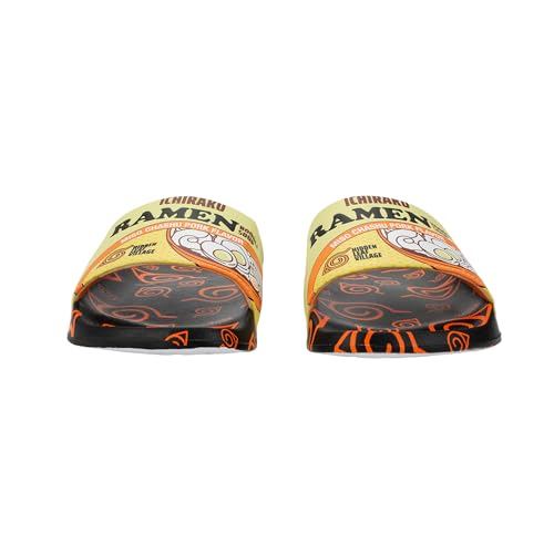 Bioworld Naruto Ichiraku's Ramen Men's Black Slide Sandals3