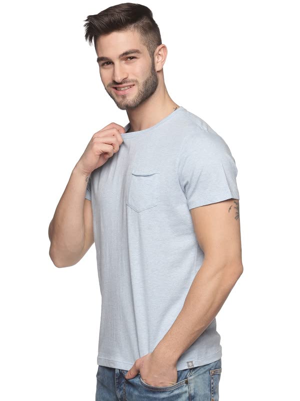 Image of soul space Fair Trade Certified Organic Cotton Half Sleeve Cotton Casual Round Neck T Shirts for Men Available in Printed, Solid Small to XXL Size