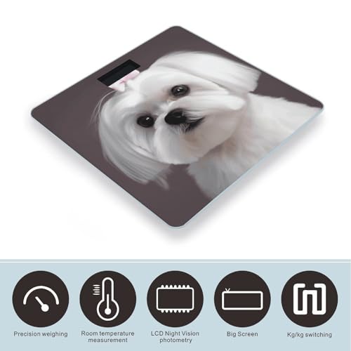 Báscula digital corporal LZQPOEAS con pantalla LCD grande miniatura 3