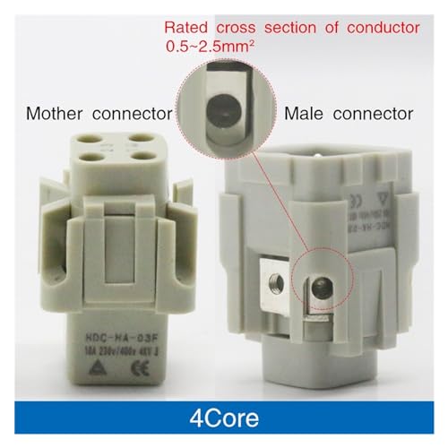 Conector resistente 4 y 5 núcleos 10A 250V miniatura 4