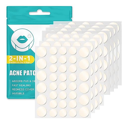 264 PCS Pimple Patch Parches Hidrocoloides Cubierta Absorbente Invisible,Uso Diurno Y Nocturno En Uno, Enriquecido Con Aceite De Té Y Ácido Salicílico, Parches Para Granos