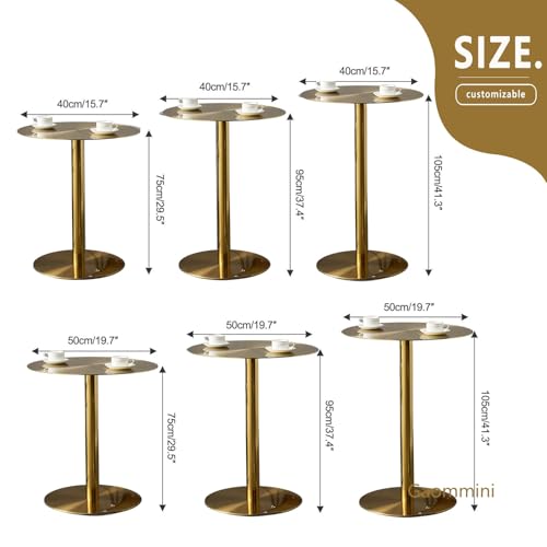 Mesa de cóctel alta para terraza e interiores con base estable de acero 4