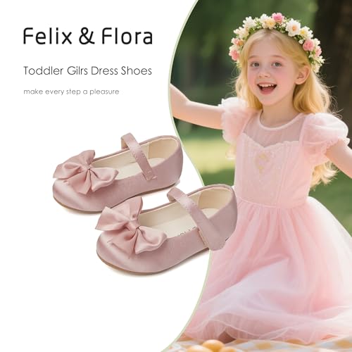 Image of Felix & Flora Toddler Flower Girl Dress Shoes Girl Ballet Flats Party School Shoes Wedding