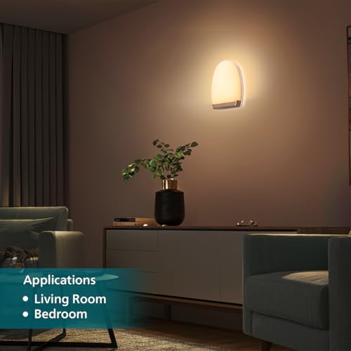 Image of Philips 12W 3 Colours in 1 Decorative Wall Light | Dawn Gold Scene Switch Wall Light for Decoration | Colour : Tunable White, Pack of 6