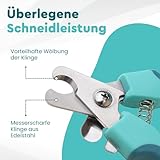 COARO Krallenschere für Hunde und Katzen mit hochwertigem Stopper als Verletzungsschutz - inklusive stabiler Fixierung - Krallenschneider mit professioneller Feile - aus robustem Edelstahl (S)