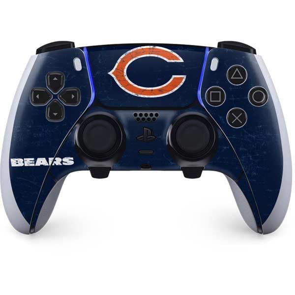 Skinit Decal Gaming Skin Compatible with PS5 DualSense Edge Pro Controller - Officially Licensed NFL Chicago Bears Distressed Design