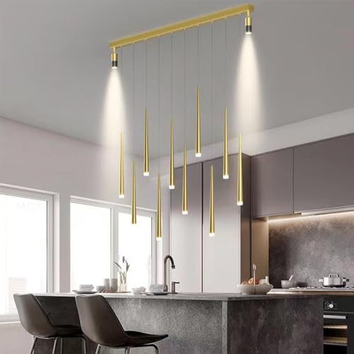 Lampe suspendue à LED moderne or et blanc pour table et îlot - 4