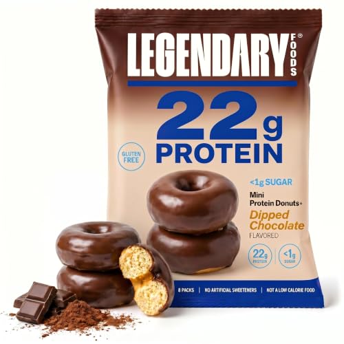 Legendary Foods High Protein Donuts, Dipped Chocolate, Low Carb, Low