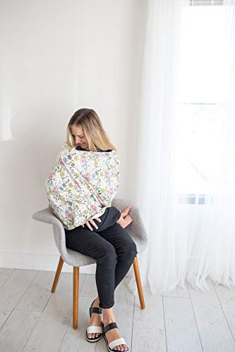 Image of Copper Pearl Nursing Cover for Breastfeeding - Multi-Use Baby Car Seat Canopy, Stroller Shade & Breast Feeding Wrap for Women, Stretchy Breathable Carseat Shawl for Boy or Girl, Olive