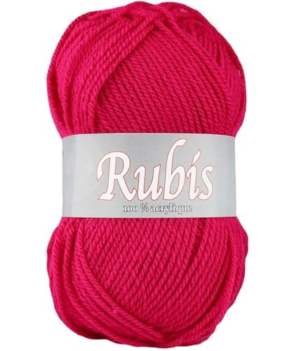 Distrifil - Pelote de laine à tricoter RUBIS - Distrifil - Rose 3019