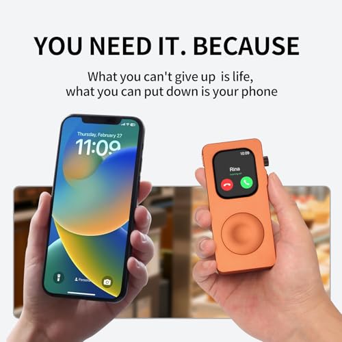 Aluminum Alloy Case for Apple Watch 49mm 44mm 45 46 42 40 41mm-Turn Your Apple Watch into a Smartphone,Retro iPod Style Metal Protective Cover with Click Wheel (Orange, 44mm - series SE3/SE2/SE/6/5/4) by HUALIMEI - Image 2
