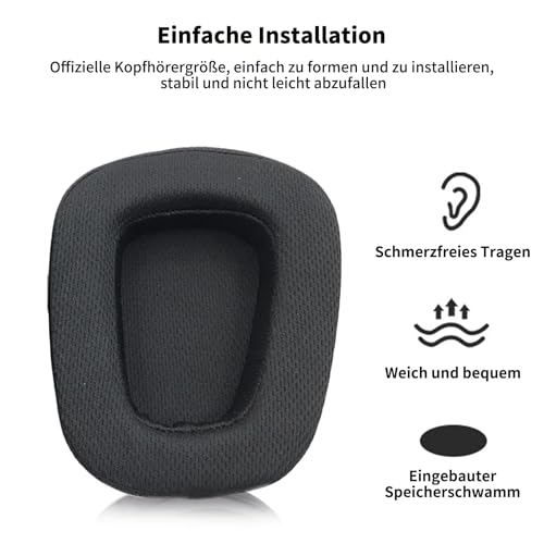 Alriedy 3 Stück Ersatz Ohrpolster Für G935 G633 G933 G635 G633S G933S Gaming Headset, Logitech Ohrpolster,Ohrpolster Für G933 G633 Kopfhörer(Stirnband + Ohrpolster)