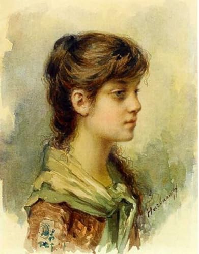 Toile Alexei Alexeivich Harlamof la fille de l'artiste impression affiche 60x90cm