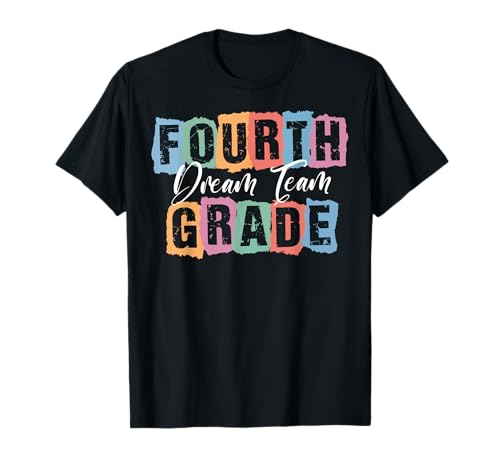 Retro Fourth Grade Dream Team Back To School Teacher Kids T-Shirt