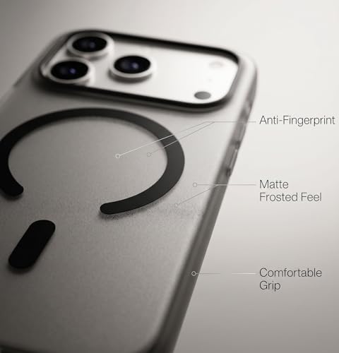 Image of amazon basics Luxury Paper Thin Case Cover for iPhone 17 Pro | Matte Finish | Compatible with magsafe | (Black, iPhone 17 Pro)
