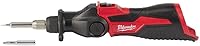 Milwaukee M12 Soldering Iron 2488-20 Tool Only - 18s Heat-Up, Pivoting Head, REDLITHIUM Runtime