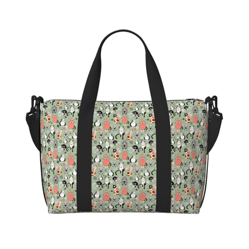 Sac à main voyage mixte léger motif chat de dessin animé