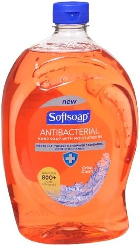 Softsoap Jabón líquido antibacteriano para manos con recambio de humectantes, Crisp Clean 56 fl oz (paquete de 3)
