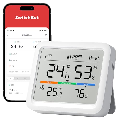 SwitchBot 温湿度計 プロ スマホで管理 アレクサ - スイッチボット 温度計 湿度計