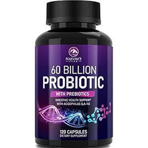 Probiotics 60 Billion CFU – Proven Strains with Prebiotics – Extra Strength Daily Gut Health Supplement – Digestive…