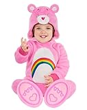 Spirit Halloween Care Bears Baby Cheer Bear Costume | Officially Licensed | Jumpsuit with attached Hood 6-12 Months