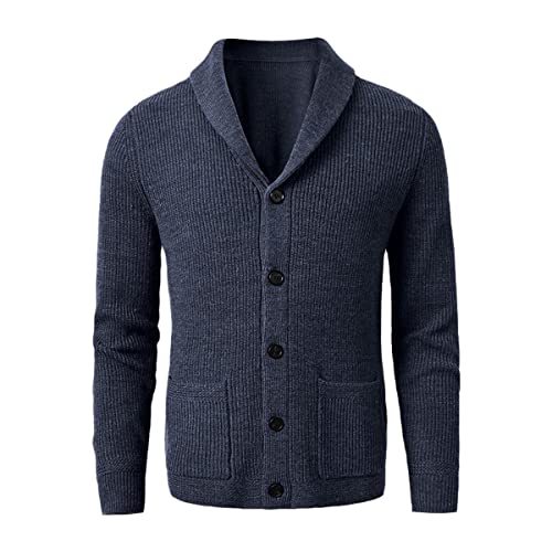 Cardigan col châle homme Roquorl en mérinos ajusté pour le bureau et les sorties