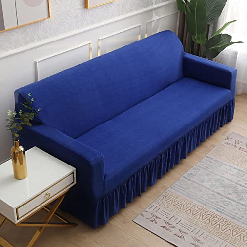 Housse de canapé extensible lavable bleu pour protéger votre meuble - 5