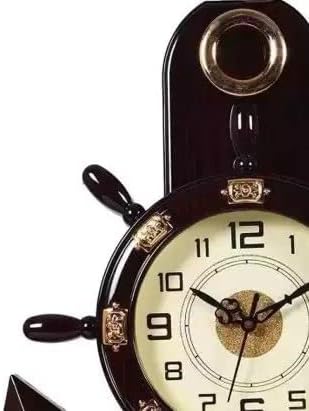 Kadio Analog 38 cm X 26 cm Wall Clock (Brown, with Glass, Standard).