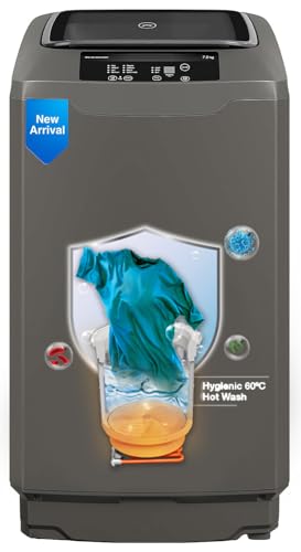 Image of Godrej 7 Kg 5 Star Fully-Automatic Top Load Washing Machine Appliance With Roller Coaster Wash (WTEON ALR C 70 5.0 ROGR, Royal Grey)