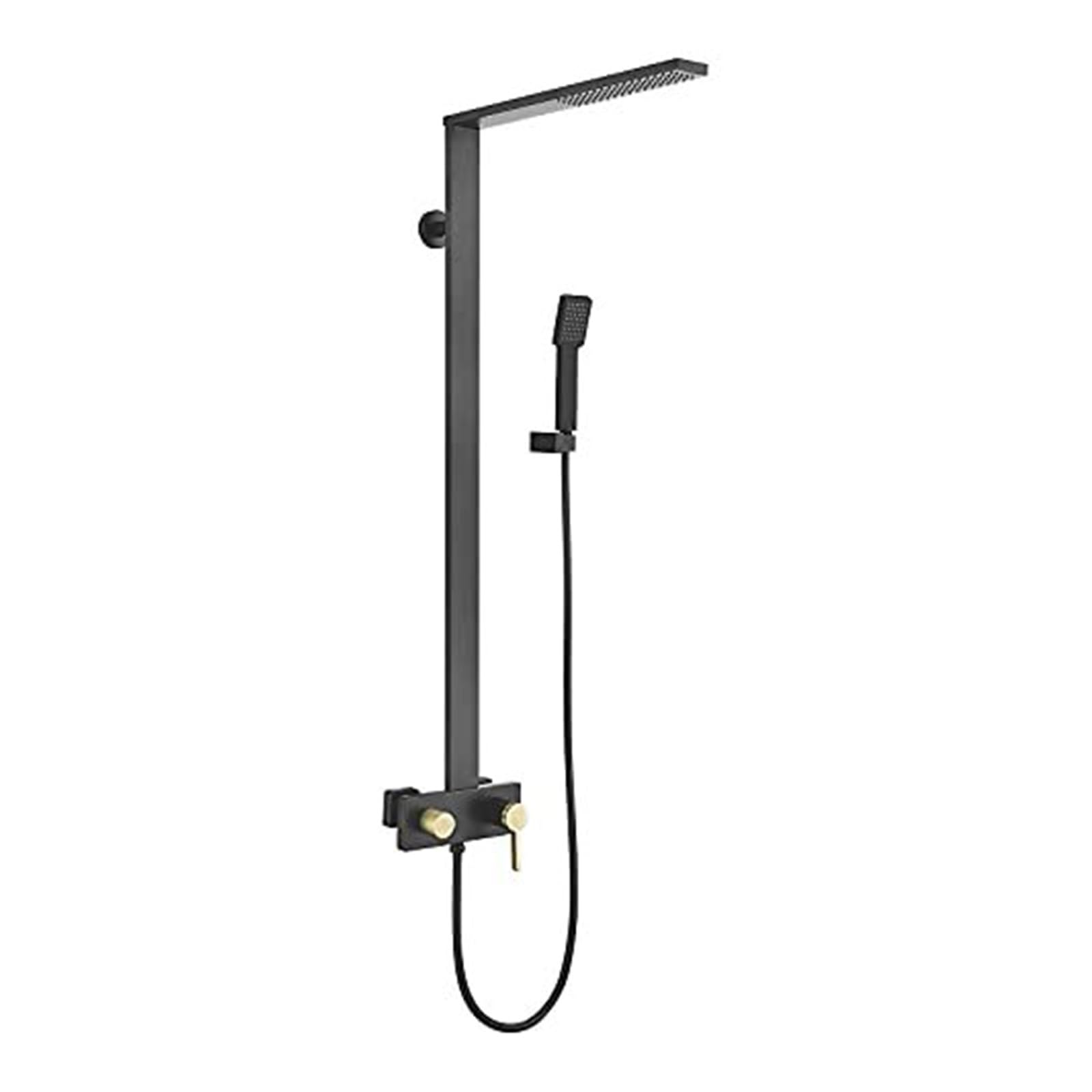 Ensemble de douche doré brossé pour rénover une salle de bain