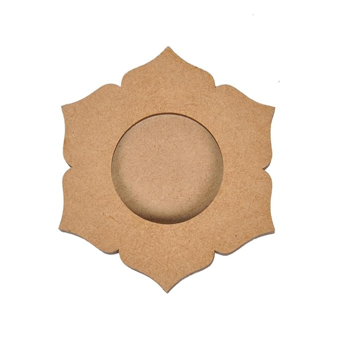 Beautiful Design Flower Shape Tealight Candle Holder for Home and Office Decoration MDF Wooden/Home Decor/Diwali Decor (Set of 6)-image-27