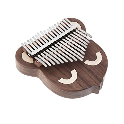 KDOQ Kalimba 17 Key Thumb Piano Kalimba Portable Whole Single Board Bear Face Black Walnutwith Tuning Hammer - Les Beatles, Paul McCartney, John Lennon, RIngo Starr, George Harrison KDOQ Kalimba 17 Key Thumb Piano Kalimba Portable Whole Single Board Bear Face Black Walnutwith Tuning Hammer – Image 5