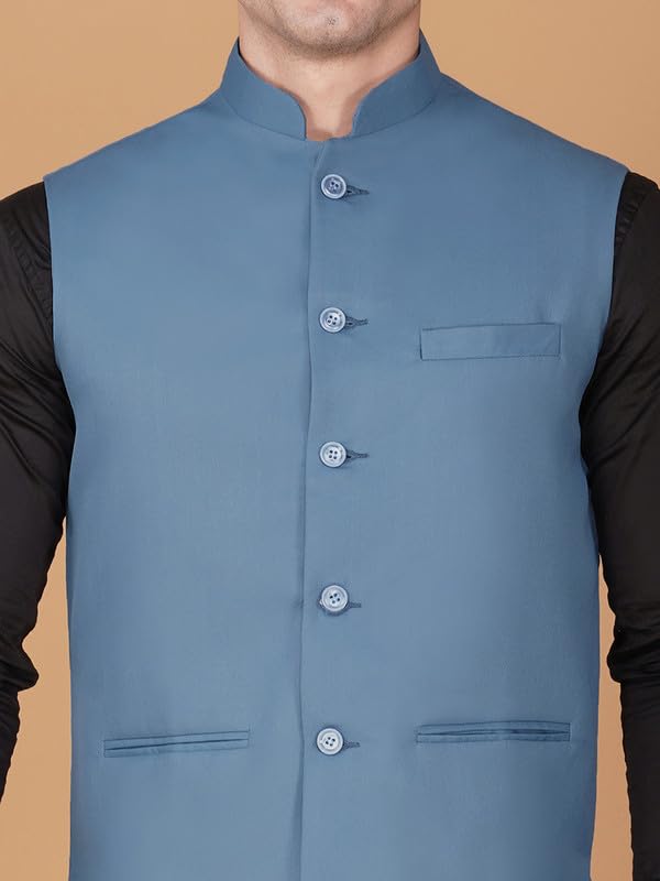 Image of DEIFIC Bandi Modi Koti, Nehru Jacket for Men, Cotton Waistcoat for All Occasion: Diwali, Wedding, Ethnic, Office Party, Formal & casual Look