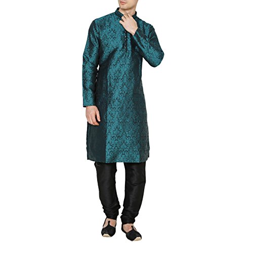 Vestido churidar de seda jacquard para bodas y galas étnicas