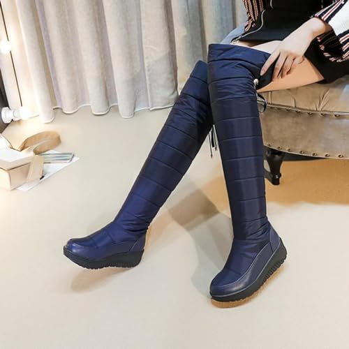 Bottes hautes chaudes imperméables à semelles épaisses protectrices