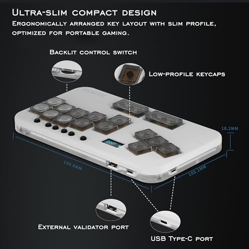 Clavier d'arcade blanc 16 touches : la manette sans levier pour progresser - 4