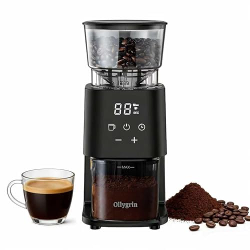 Ollygrin Conical Burr Coffee Grinder Electric, Coffee Grinder...