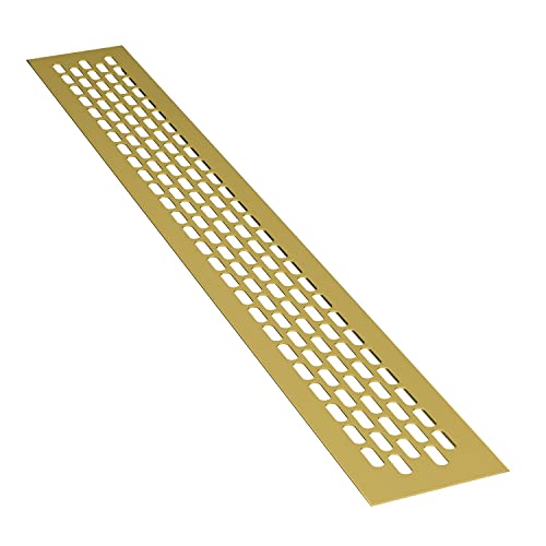 sossai® Aluminium Ventilation Grille - Alucratis (1 Piece), 48 x 6 cm - 1 pcs