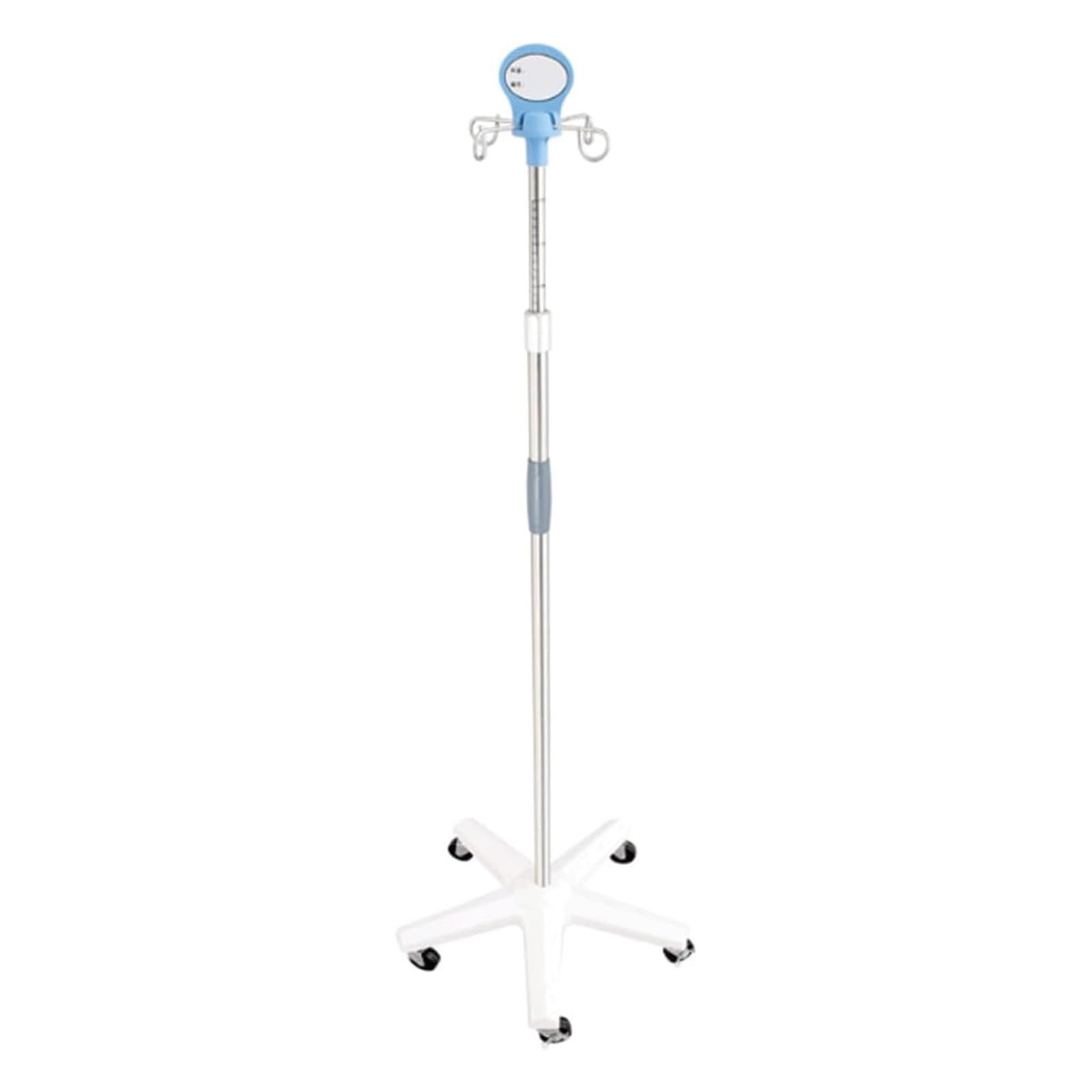 EYPKPL Supporto for flebo in Acciaio Inox con Ruote, Asta for infusione, Supporto for Sacca flebo con 4 Ganci, for cliniche ospedaliere e domestiche