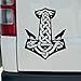 myrockshirt Thors Hammer Krähe Rabe Drachen Thor Hammer Aufkleber Wikinger Nordic Viking Skandinavien Sticker
